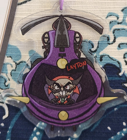 Puzzle Villain double sided 2.5" acrylic keychain charm