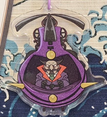 Puzzle Villain double sided 2.5" acrylic keychain charm
