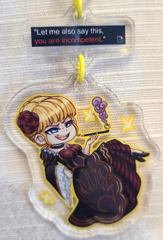 Golden Witch double sided 3" acrylic keychain charm