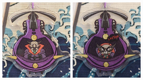 Puzzle Villain double sided 2.5" acrylic keychain charm
