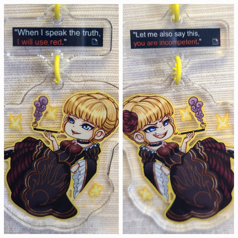 Golden Witch double sided 3" acrylic keychain charm