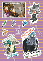 Silly Villain Boys Sticker Sheet Vol 4.