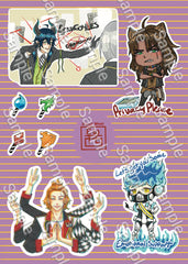 Silly Villain Boys Sticker Sheet Vol 3.