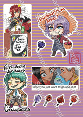 Silly Villain Boys Sticker Sheet Vol 5.